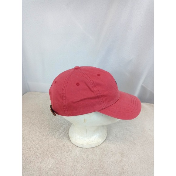Vtg Polo Ralph Lauren Hat Cap Chino Faded‎ Red Pony Logo Leather Strapback 90s - Picture 5 of 10